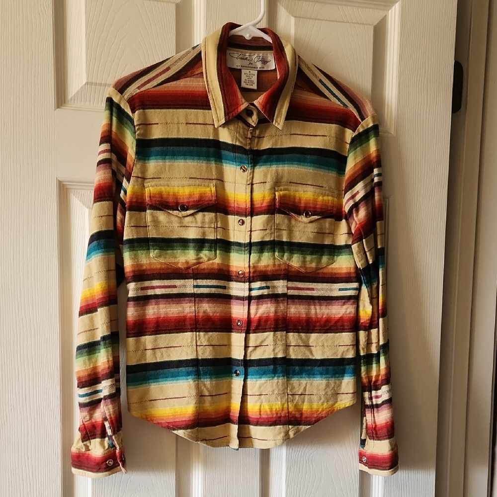 Tasha Polizzi Multicolor Striped Button-Up Shirt